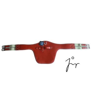 Lederen springsingel met elastiek