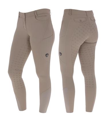 Dames rijbroek taupe full grip - Covalliero Winter 2024