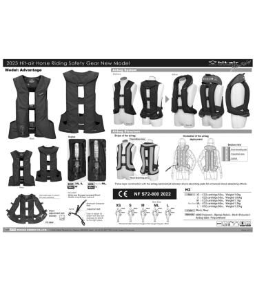 Lichte airbagvest 2 van Hit-Air + 1 GRATIS verlengset